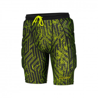 Leggings Reusch Short Soft Padded Black-Lime green