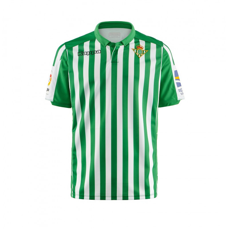 Camiseta Kappa Real Betis Balompié Primera Equipación 2019-2020 Niño Blanco-Verde - Fútbol