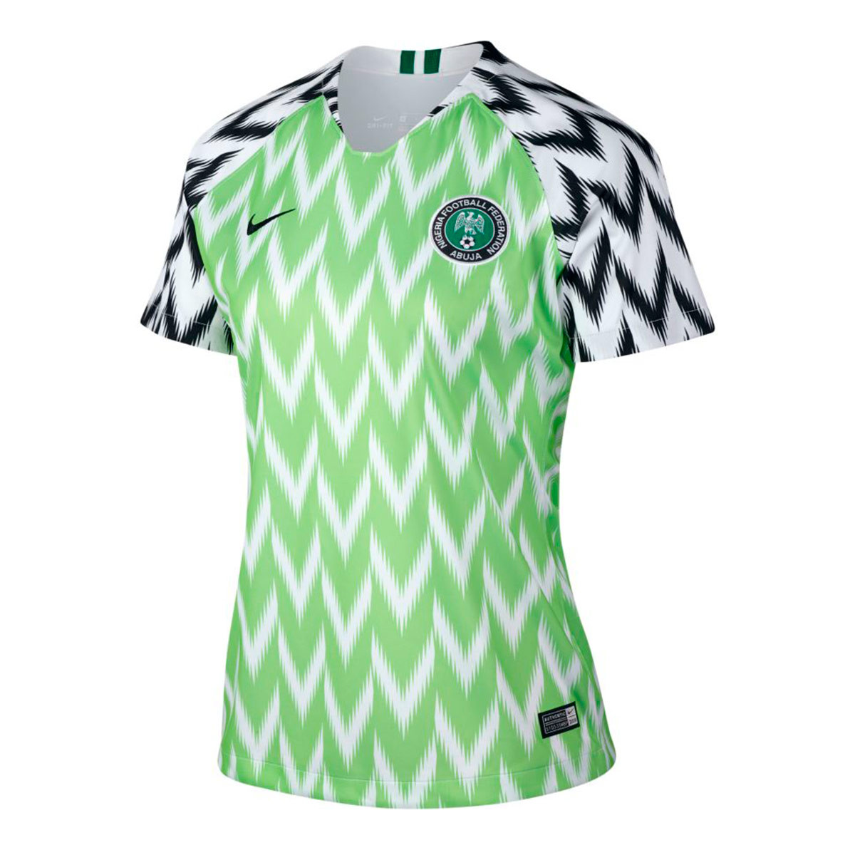 Camiseta Nike Nigeria Stadium Primera Equipación 2018-2019 Mujer  White-Green-Black - Tienda de fútbol Fútbol Emotion