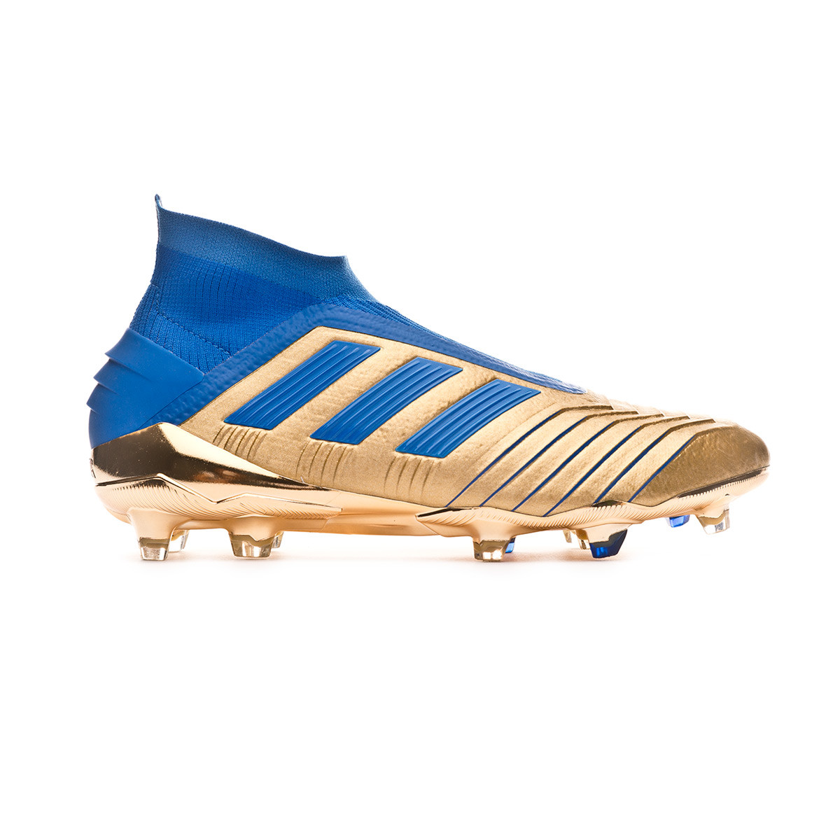 gold and blue football boots