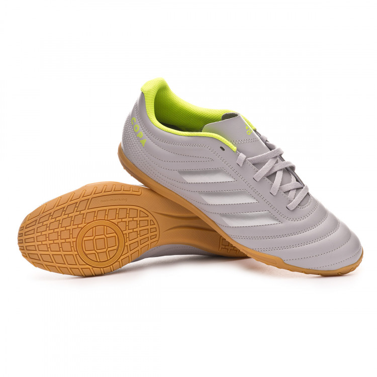 Futsal Boot adidas Copa 20.4 Sala IN Grey two-Matte silver-Solar yellow -  Football store Fútbol Emotion