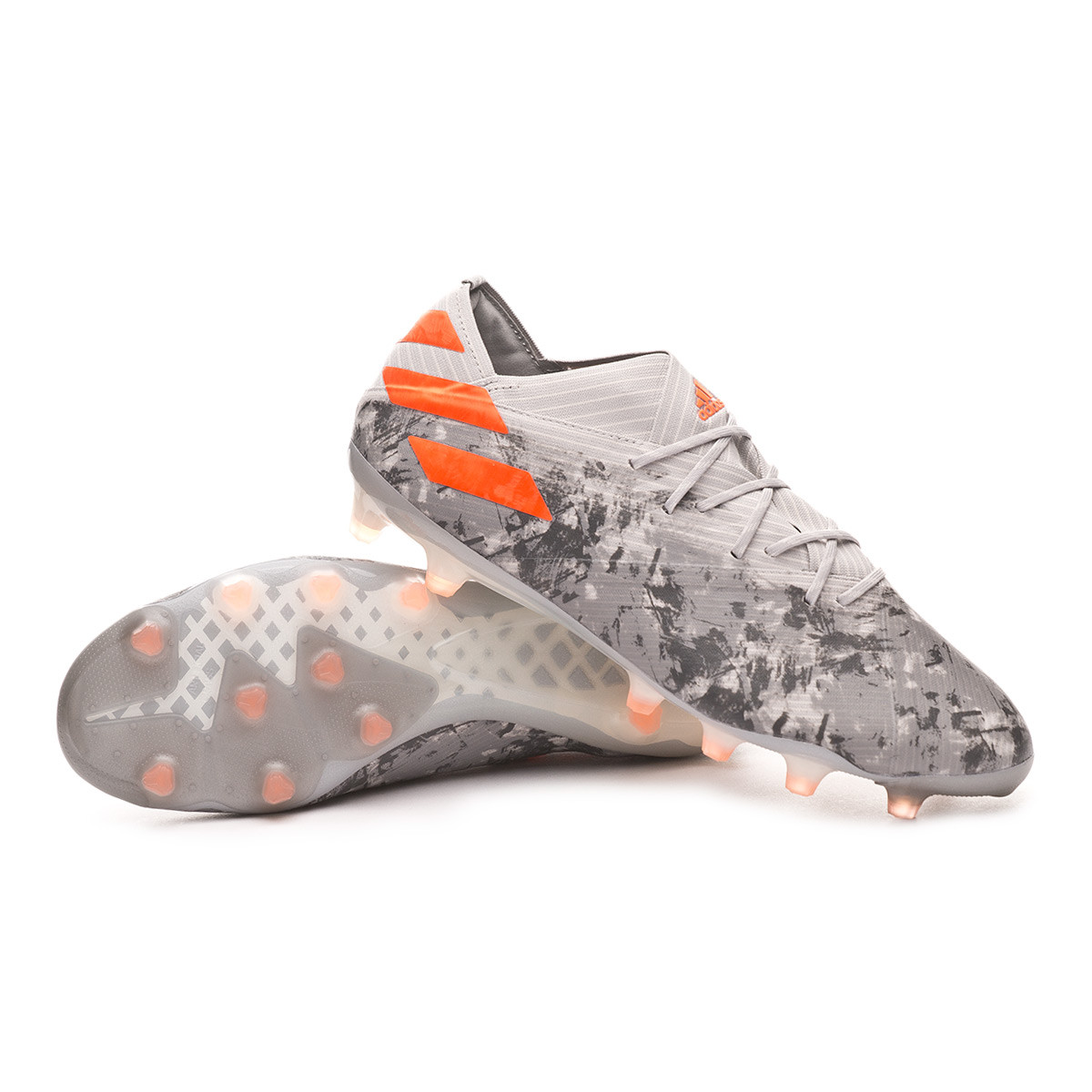 Bota de fútbol adidas Nemeziz 19.1 AG Grey two-Solar orange-Chalk white -  Tienda de fútbol Fútbol Emotion