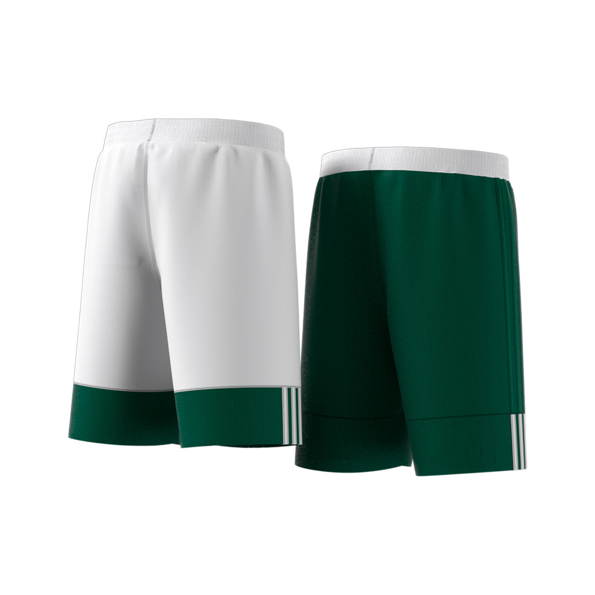 green and white adidas shorts