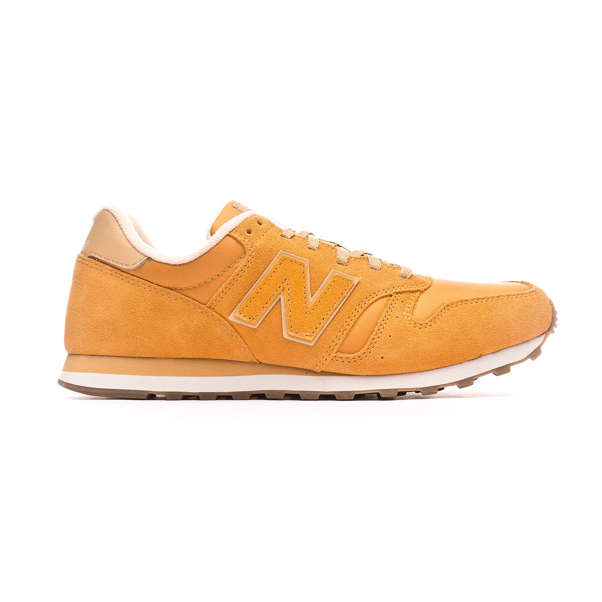 new balance yellow 373 metallic trainers