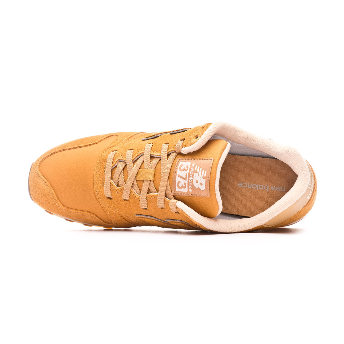 new balance yellow 373 metallic trainers