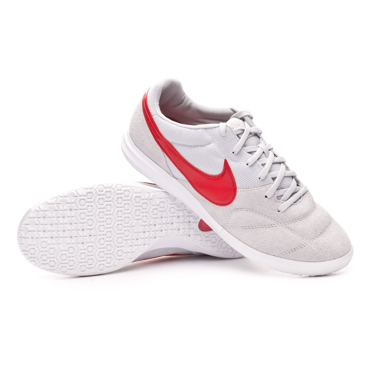 Zapatilla Nike Tiempo Premier II Sala IC Pure platinum-University red-White  - Tienda de fútbol Fútbol Emotion