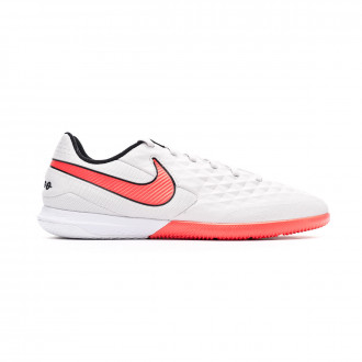 Sapatilha de Futsal Nike React Legend VIII Pro IC Platinum tint-Bright crimson-White