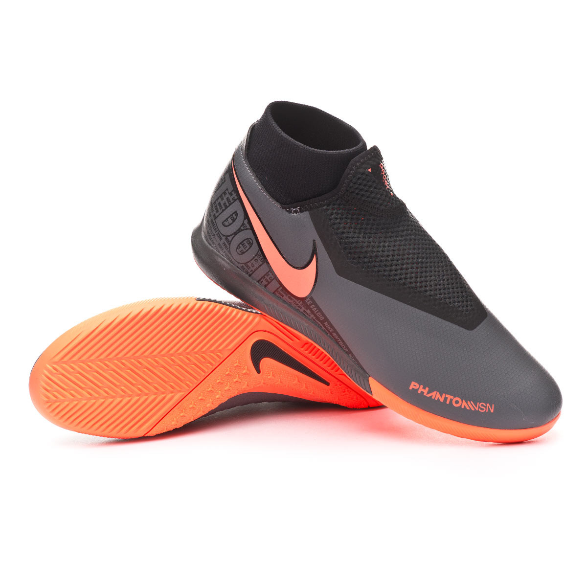 Zapatilla Nike Phantom Vision Academy DF IC Dark grey-Bright mango-Black -  Tienda de fútbol Fútbol Emotion