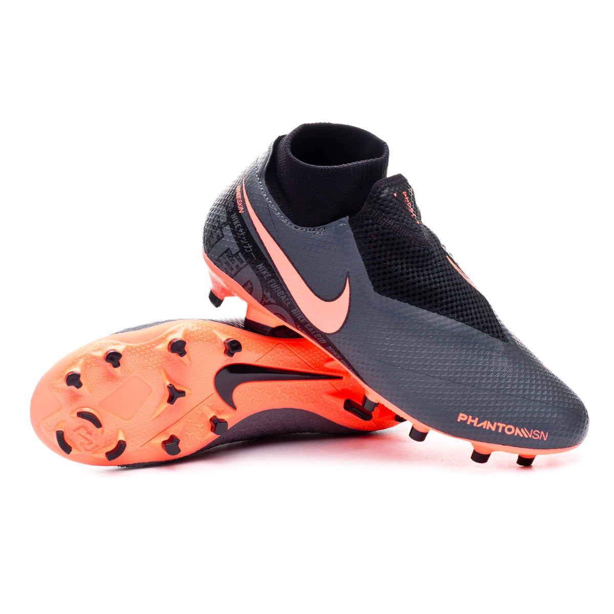 Scarpe Nike Phantom Vision Pro DF FG Dark grey-Bright mango-Black - Negozio  di calcio Fútbol Emotion