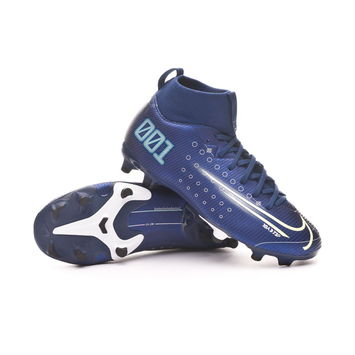 botas futbol nike azules niño