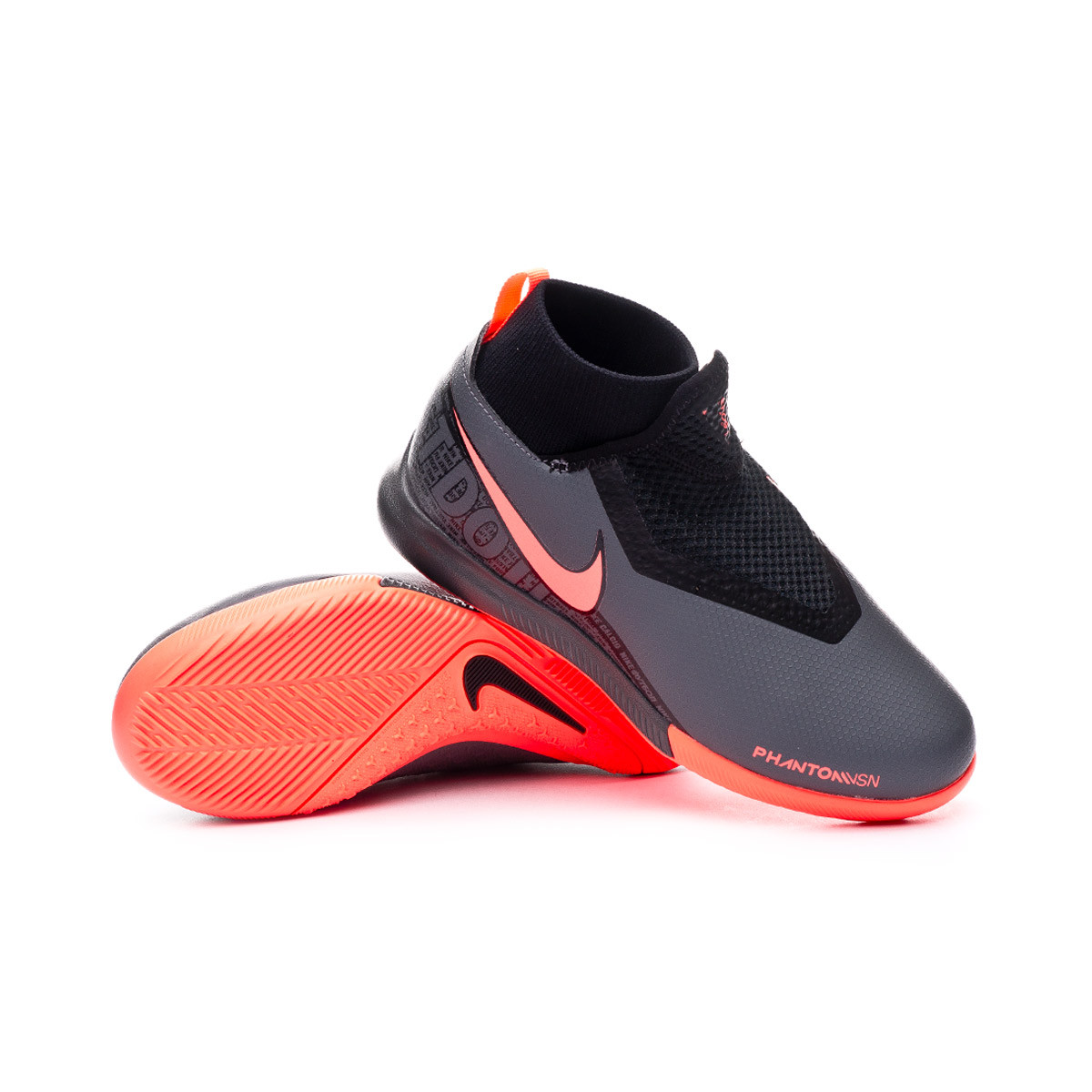 Futsal Boot Nike Phantom Vision Academy DF IC Niño Dark grey-Bright  mango-Black - Football store Fútbol Emotion