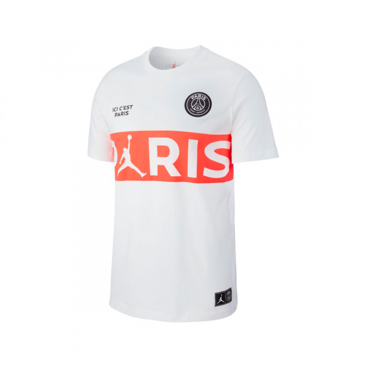 psg x jordan white jersey