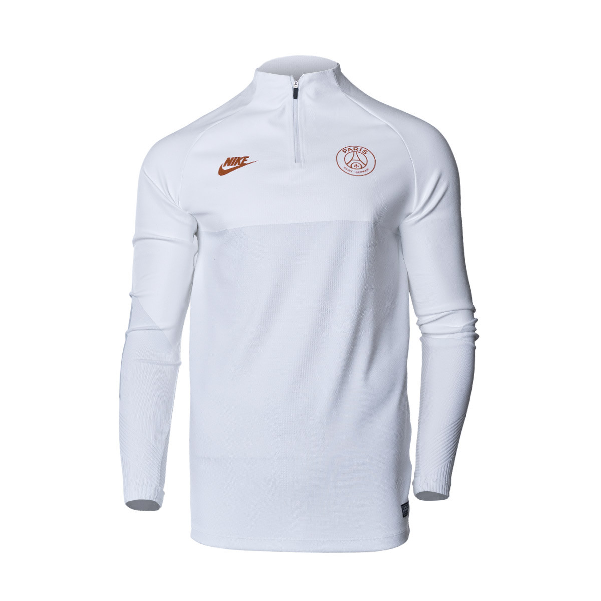 Sweatshirt Nike Paris Saint-Germain Vaporknit Strike Dril 2019-2020  White-Pure platinum-University red - Football store Fútbol Emotion