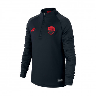 Sweatshirt Nike AS Roma Dry Strike 2019-2020 Niño Black-Anthracite-Team crimson