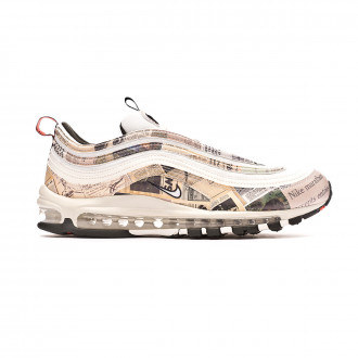Sapatilha Nike Air Max 97 Sail-White-Black-Team orange