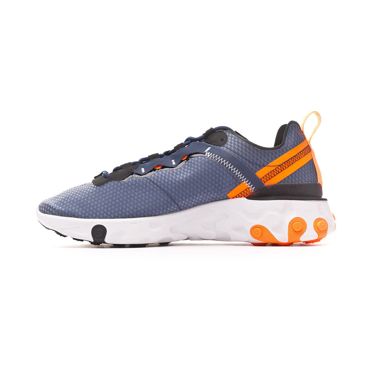 element react 55 trainers midnight navy black total orange