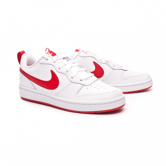 Trainers Nike Kids Court Borough Low Ii White University Red Futbol Emotion
