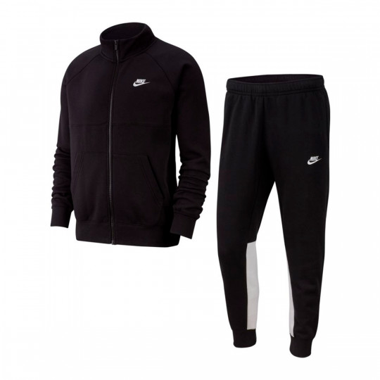 nike league fleece tracksuit black