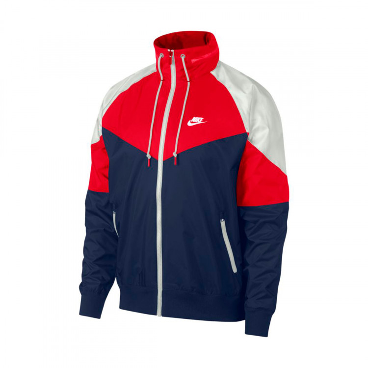 nike jacket red blue white