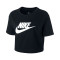 Nike Women's Sportswear Essentials Crop Icon Futura T-Shirt