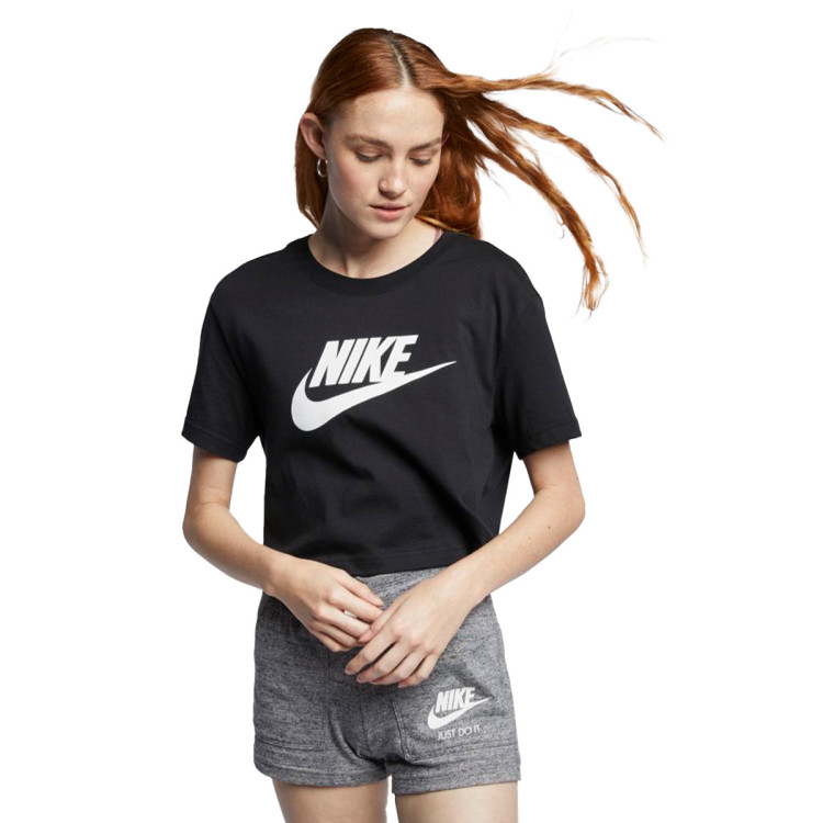 Camiseta Nike Sportswear Essentials CRP Icon Mujer Black-White - Tienda de  fútbol Fútbol Emotion