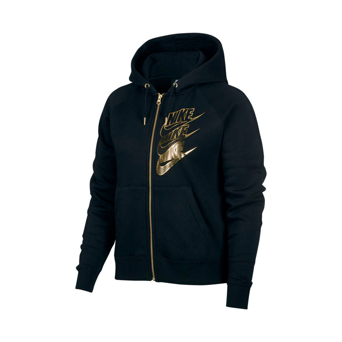 black and gold nike zip up