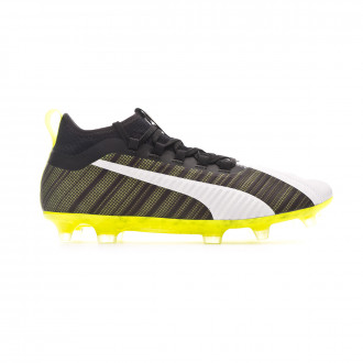 Chuteira Puma One 5.2 FG/AG Puma white-Puma black-Yellow alert