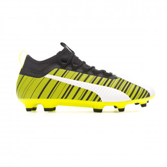 Chuteira Puma One 5.3 FG/AG Puma white-Puma black-Yellow alert