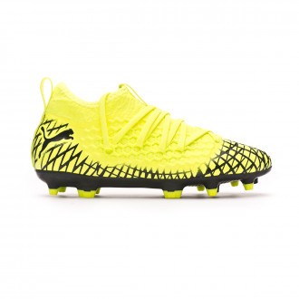Chuteira Puma Future 4.3 NETFIT FG/AG Niño Yellow alert-Puma black