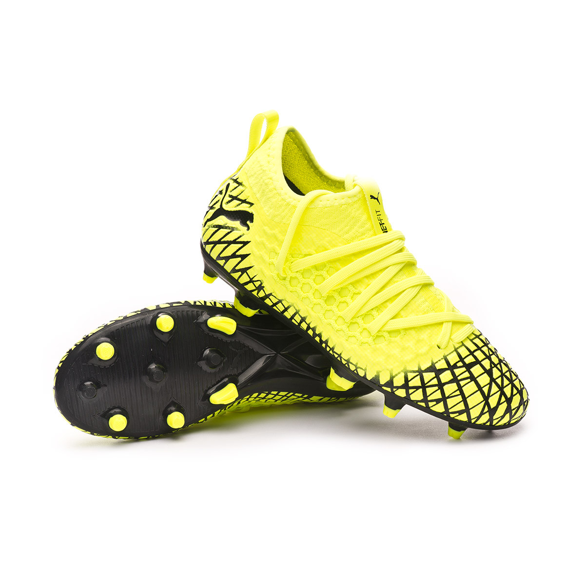 Football Boots Puma Future 4 3 Netfit Fg Ag Nino Yellow Alert Puma