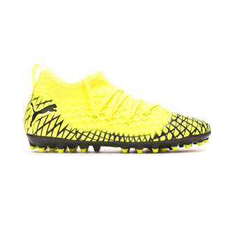 Chuteira Puma Future 4.3 NETFIT MG Niño Yellow alert-Puma black