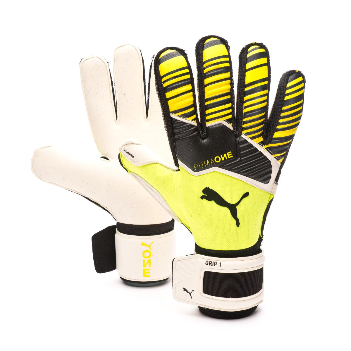 Glove Puma One Grip 1 RC Yellow alert-Puma black-Puma white - Football  store Fútbol Emotion