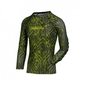 Camisola Reusch 3/4 Function Shirt Black-Lime