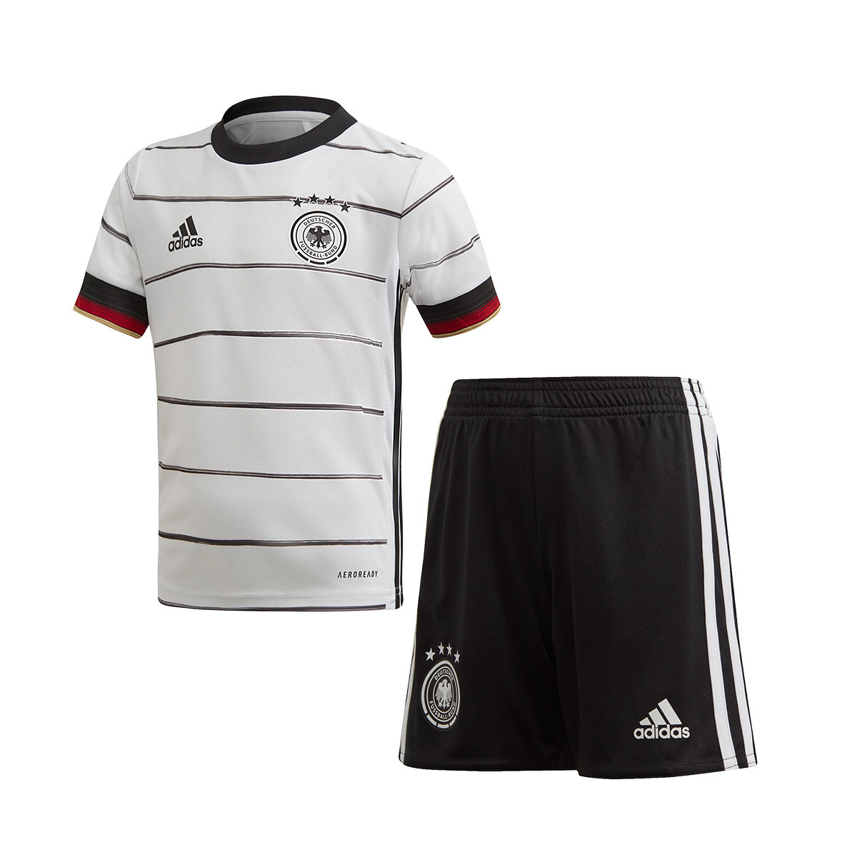 Conjunto adidas Primera Equipación Niño White-Black - Fútbol Emotion