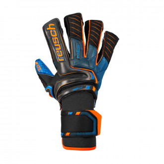 Luvas Reusch Attrakt G3 Fusion Goaliator black / shocking orange / deep blue