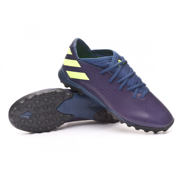 Football Boot Adidas Nemeziz Messi 19 3 Turf Tech Indigo Signal Green Glory Purple Futbol Emotion