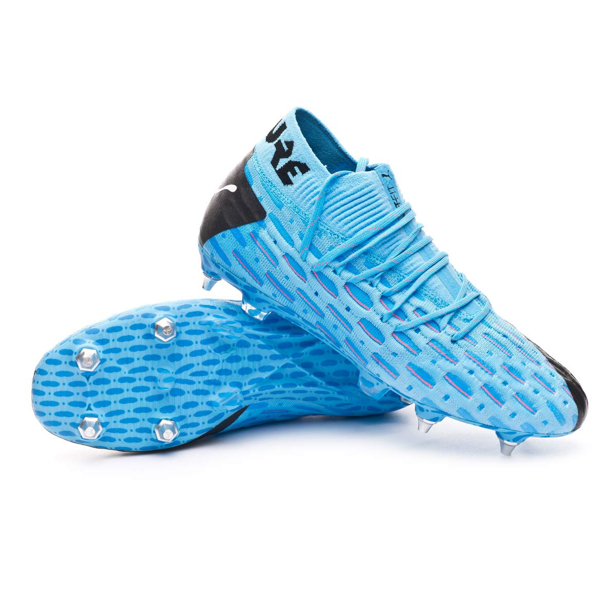 puma football shoes pink and blue