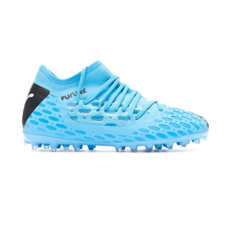 Chuteira Puma Future 5.3 NETFIT MG Niño Luminous Blue-Nrgy Blue-Puma Black-Pink Alert