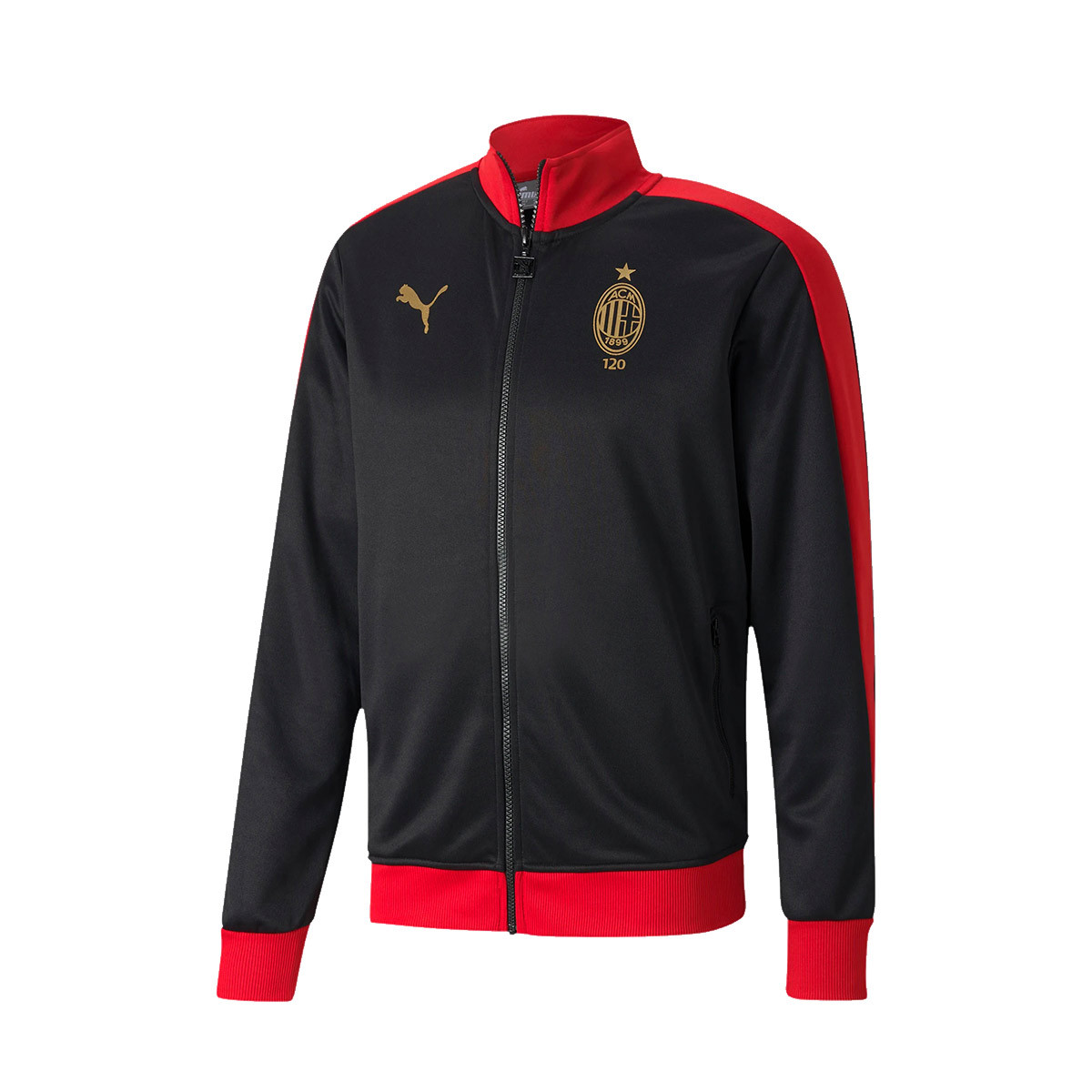 puma black and gold jacket