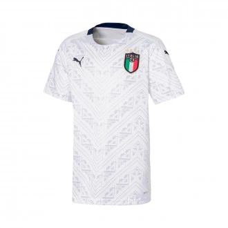 T-Shirt Italy Away kit Replica 2020-2021 Kids White-Peacoat