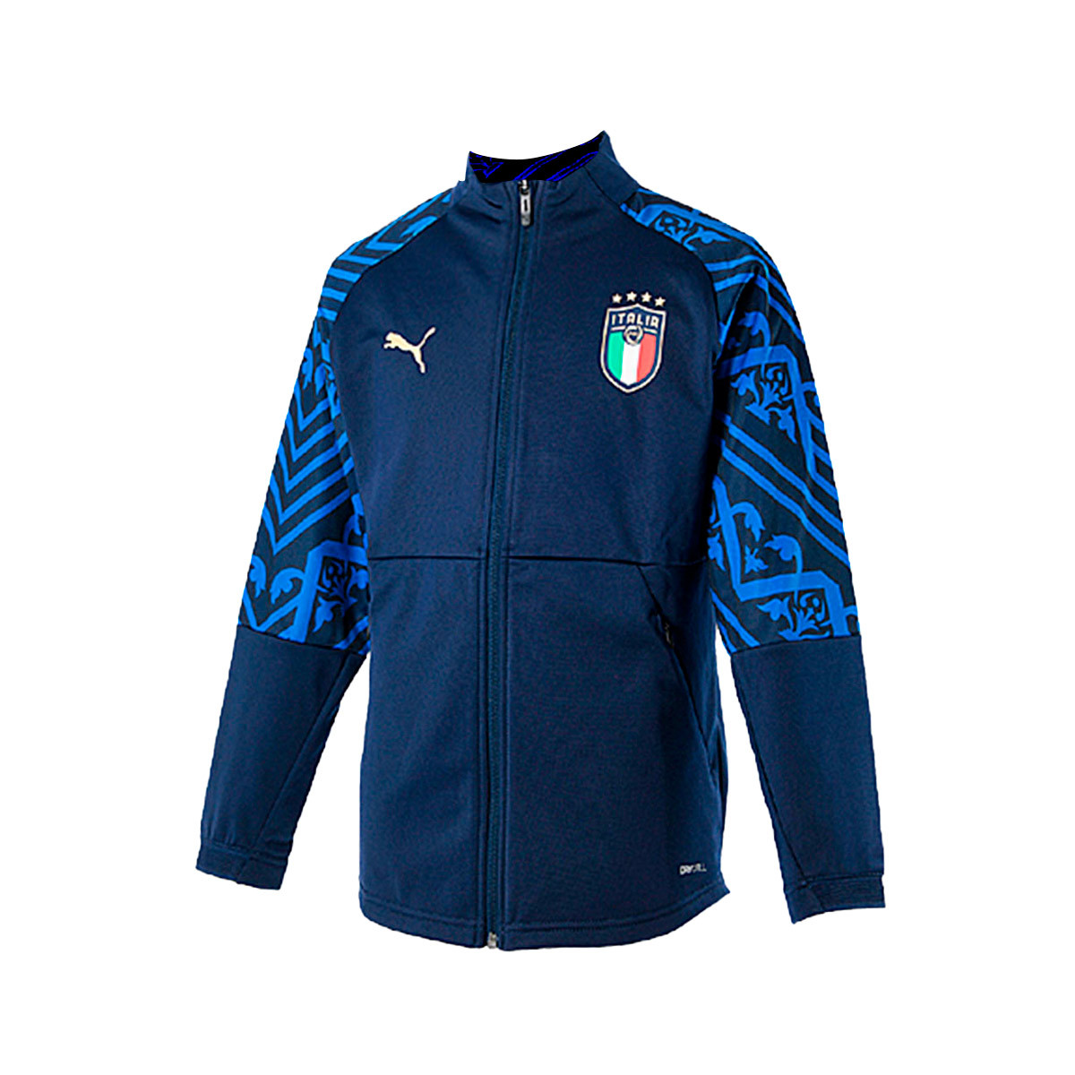 Visita lo Store di PUMAPUMA Big Boys' FIGC Italia Stadium Jacket Kids Peacoat Team Power Blue XL 