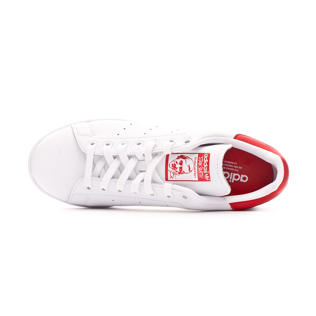 stan smith white red