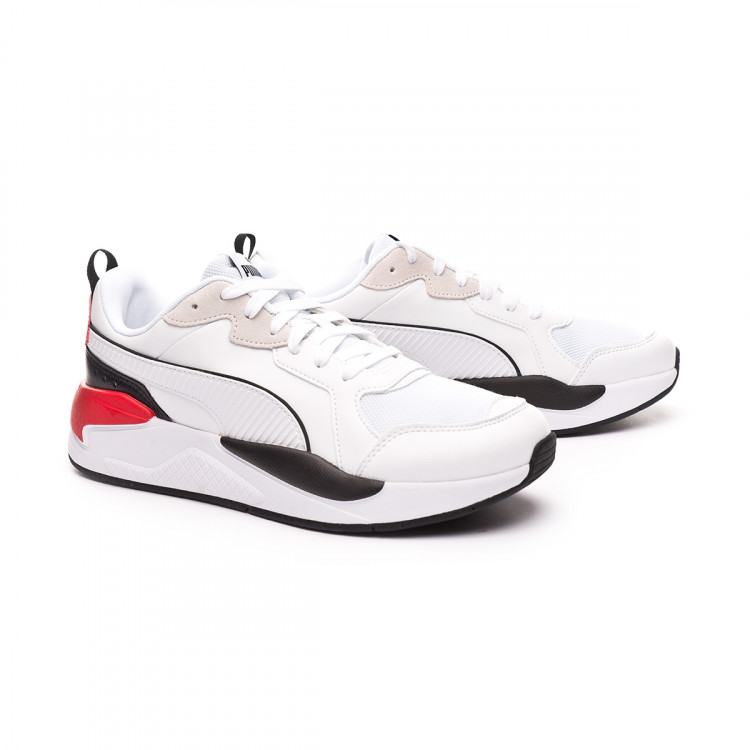 puma black and red trainers