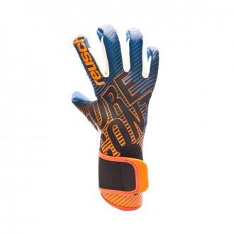 Luvas Reusch Pure Contact 3 G3 Fusion Criança Black-Shocking orange-Deep blue