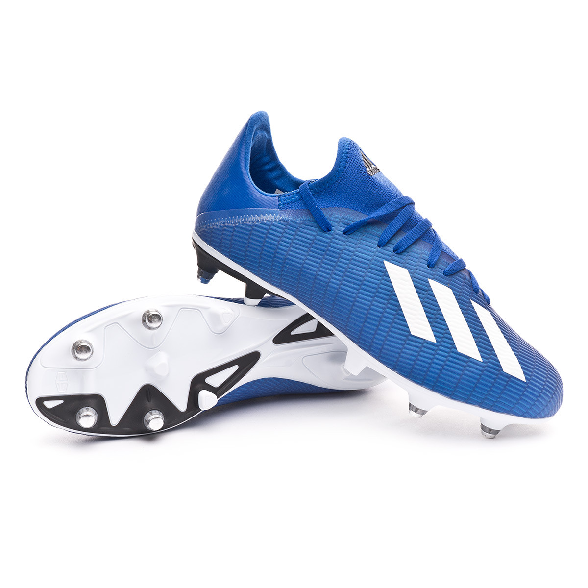 white and blue adidas boots