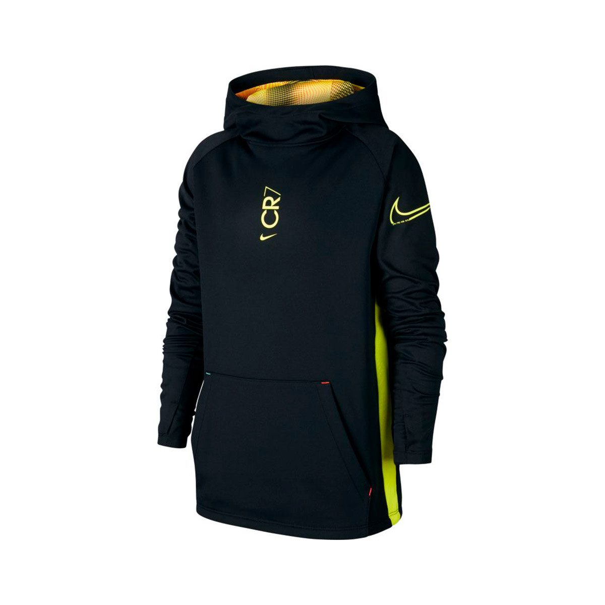 Felpa Nike CR7 Dry Hoodie Bambino Black-Hyper turquoise-Lemon venom -  Negozio di calcio Fútbol Emotion
