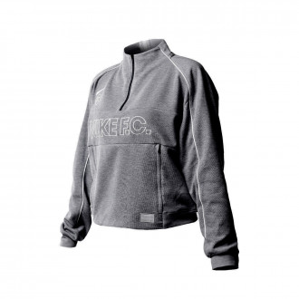 Sweatshirt Nike Nike F.C. Midlayer Mulher Grey