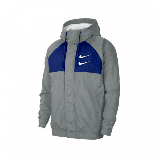 blue nike swoosh hoodie