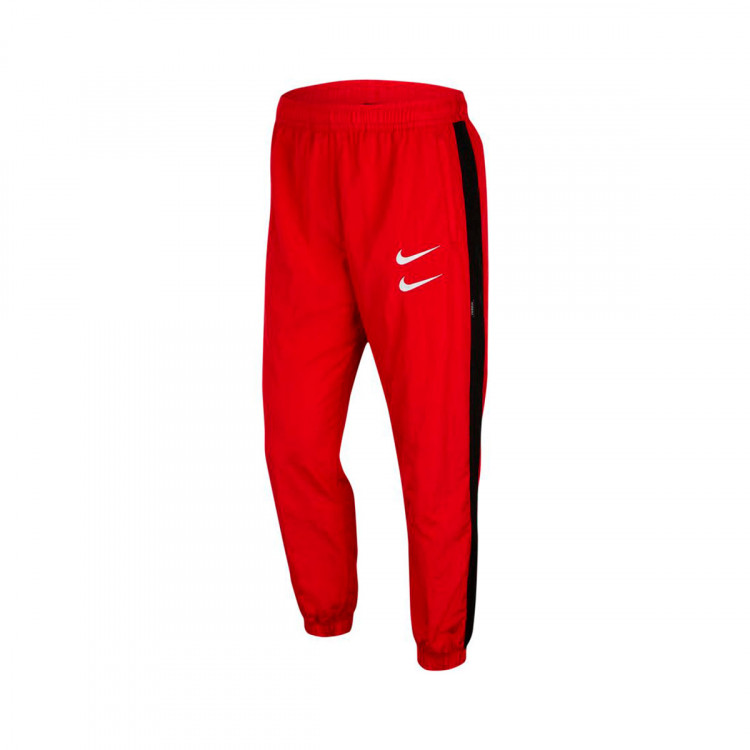 nike swoosh pants red