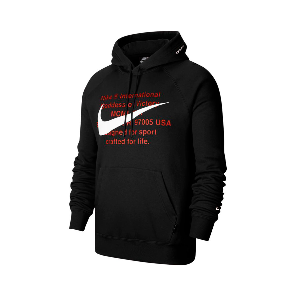 black swoosh hoodie